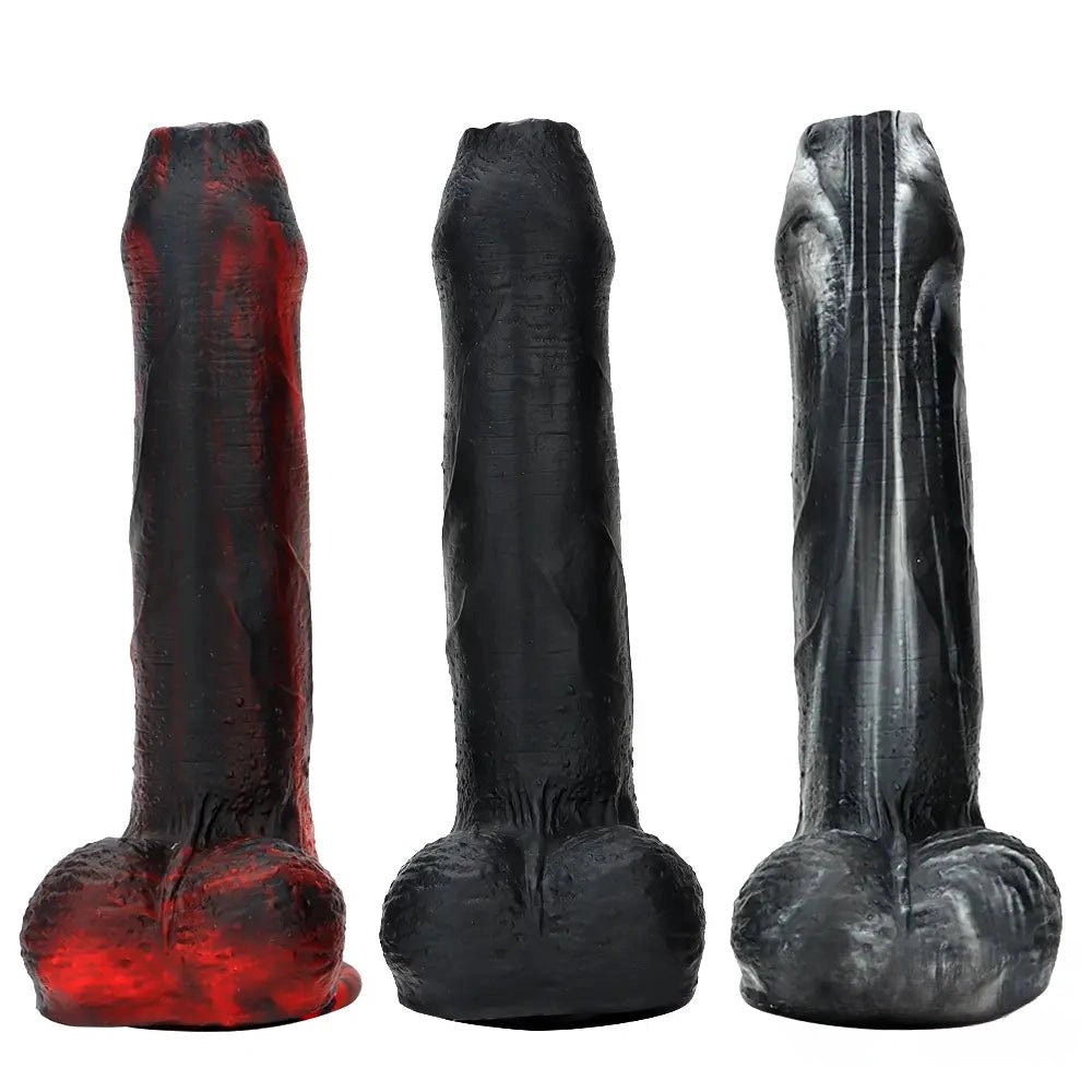Realistic veined silicone dildo with suction cup base, photo 8
