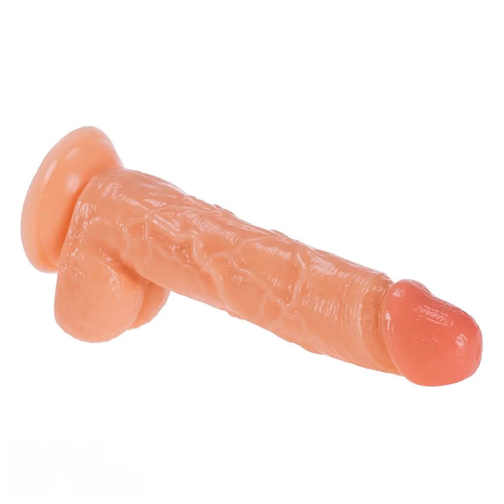 Flesh realistic PVC suction cup dildo