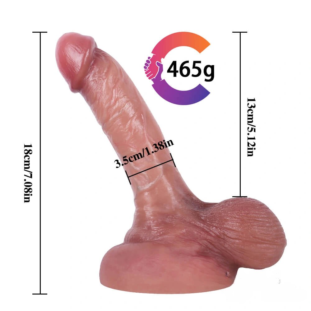 Flesh tone veined silicone suction cup dildo, photo 10