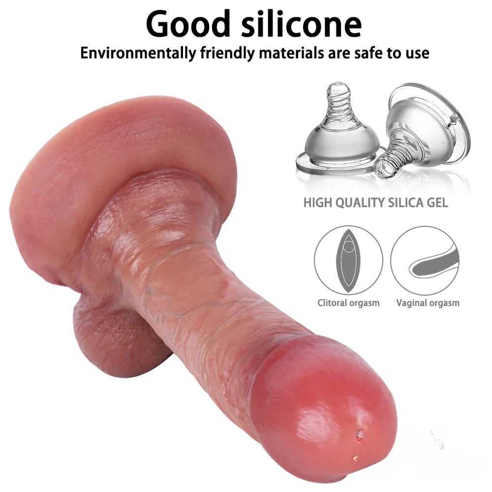 Flesh tone veined silicone suction cup dildo, photo 4