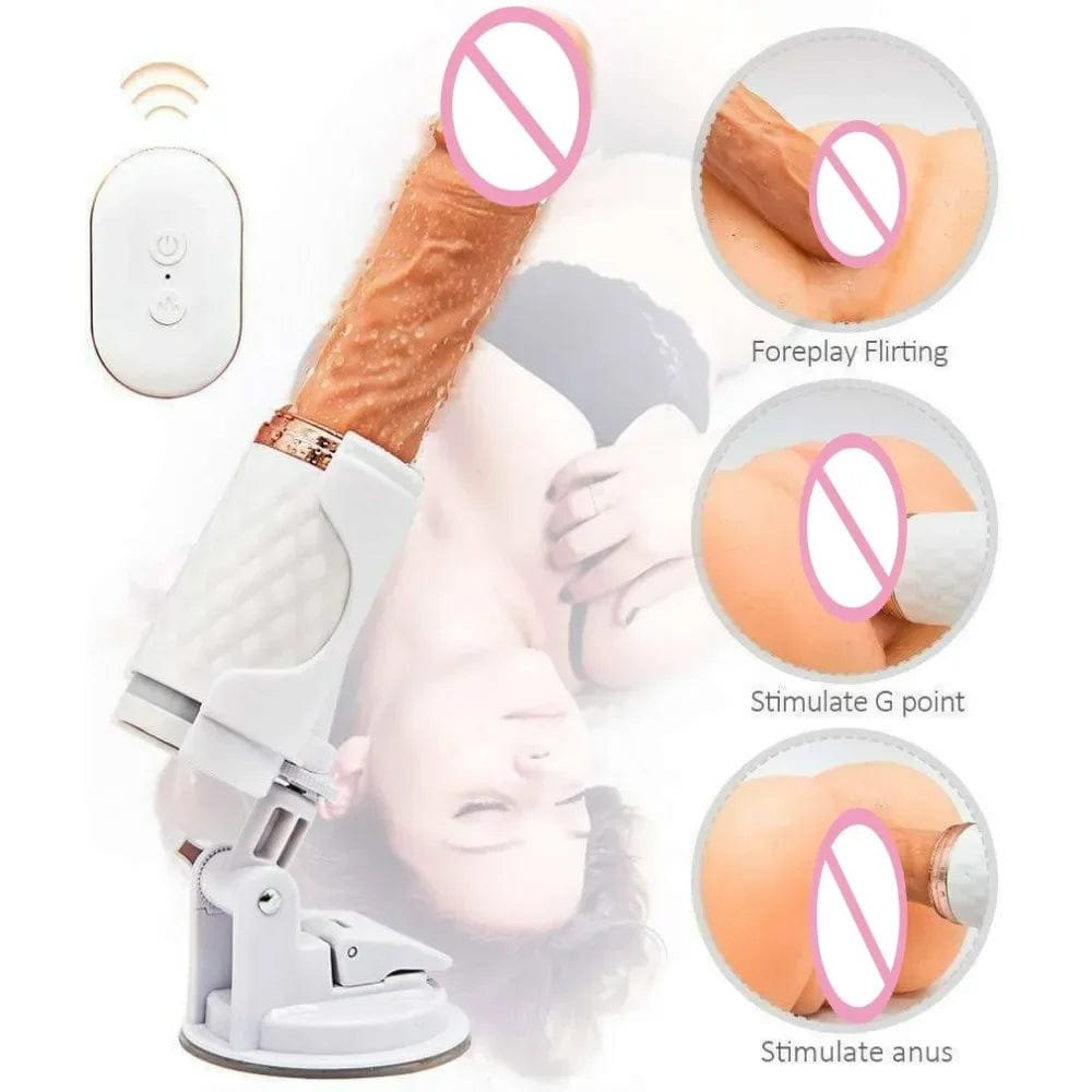 Realistic flesh tone veined silicone thrusting sex machine, photo 6
