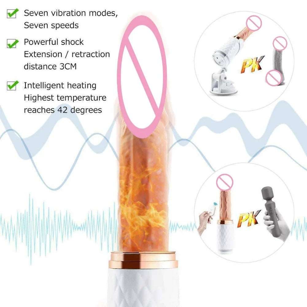 Realistic flesh tone veined silicone thrusting sex machine, photo 7