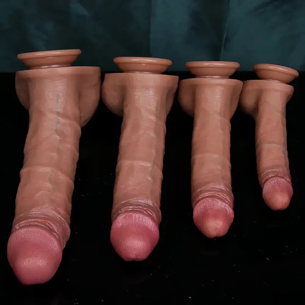 Flesh veiny thick silicone dildo, photo 2