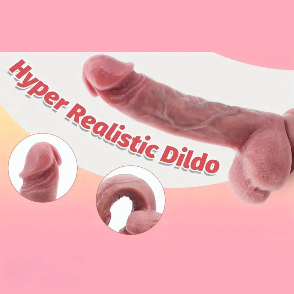 Flesh veiny realistic suction cup dildo, photo 1