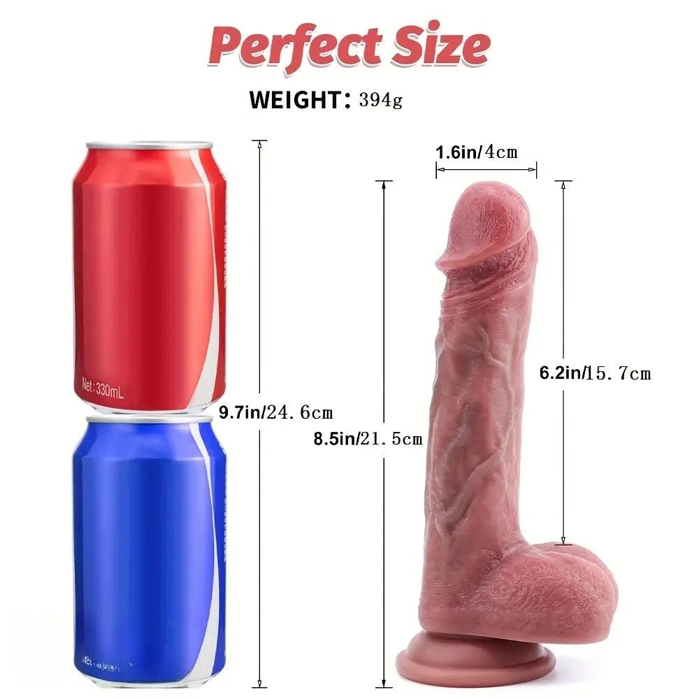 Flesh veiny realistic suction cup dildo, photo 7