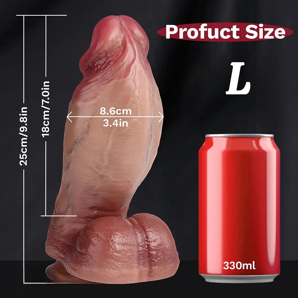 Flesh-toned veiny silicone realistic dildo, photo 12