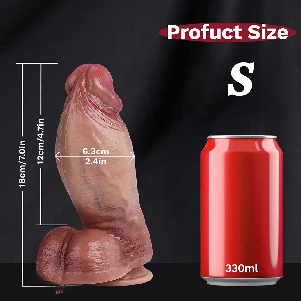 Flesh-toned veiny silicone realistic dildo, photo 14