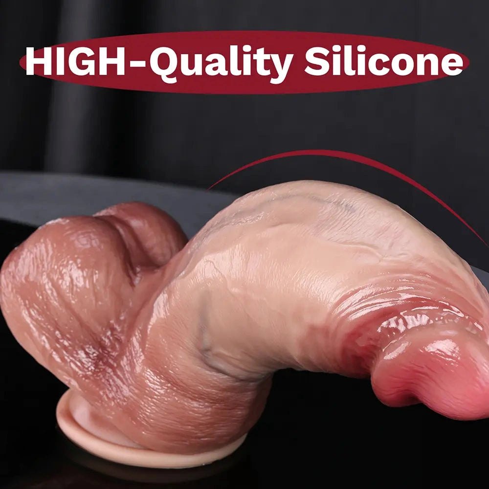 Flesh-toned veiny silicone realistic dildo, photo 7