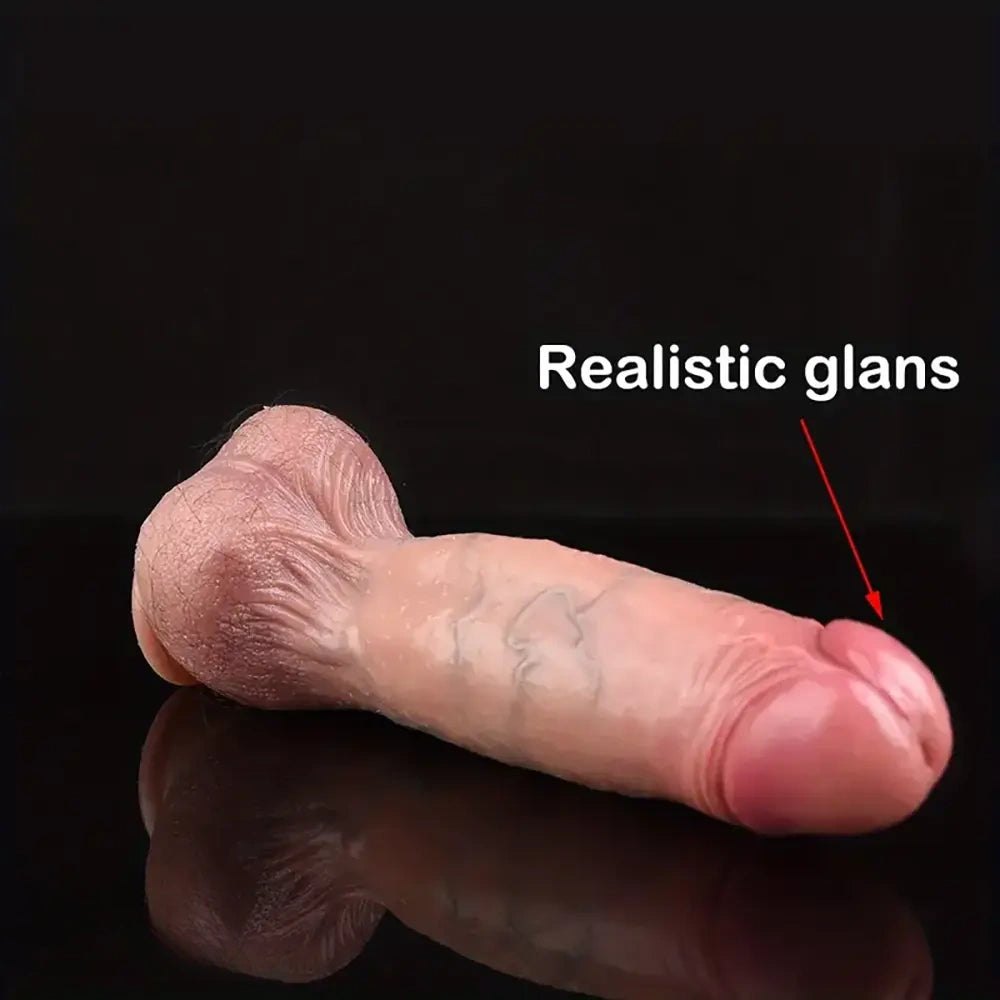 Flesh tone veiny realistic silicone dildo, photo 7