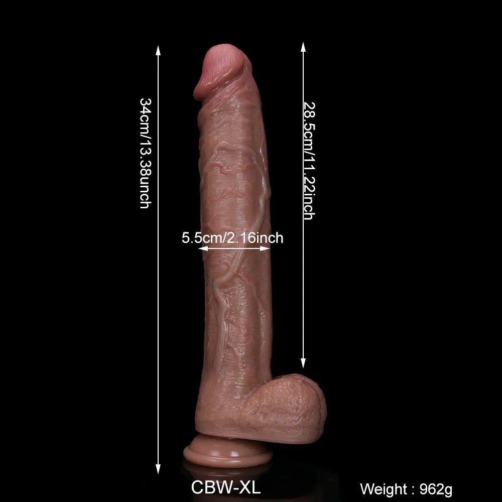 Veiny realistic silicone suction cup dildo, photo 9
