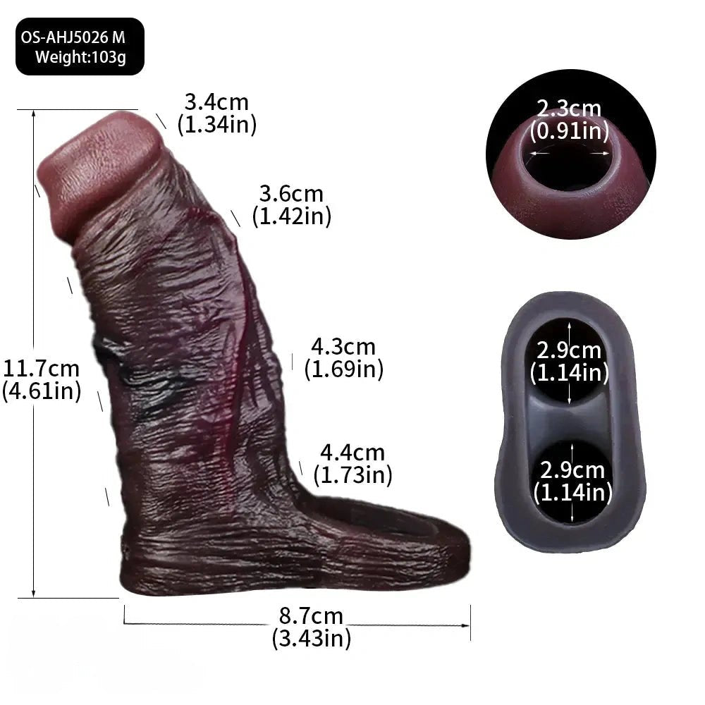 Coffee silicone realistic dildo, photo 12