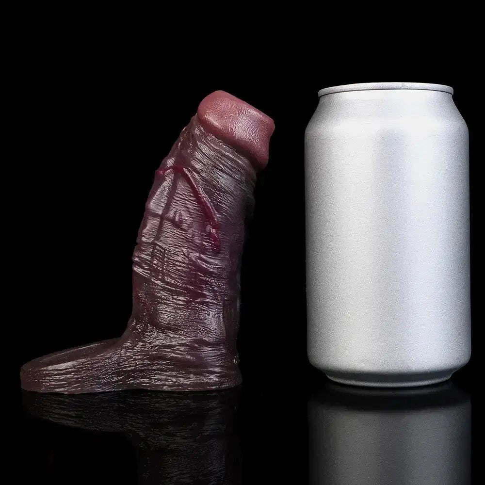 Coffee silicone realistic dildo, photo 9