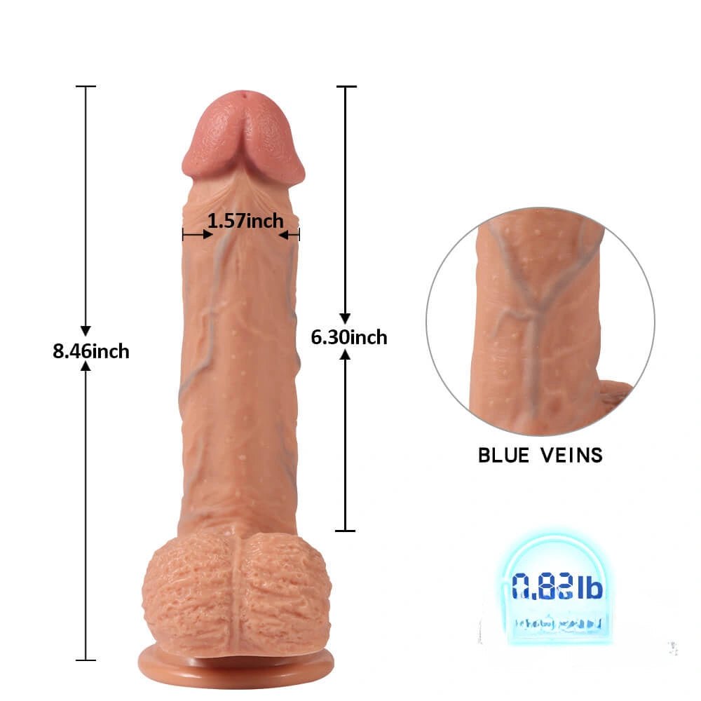 Flesh veiny suction cup realistic dildo, photo 3