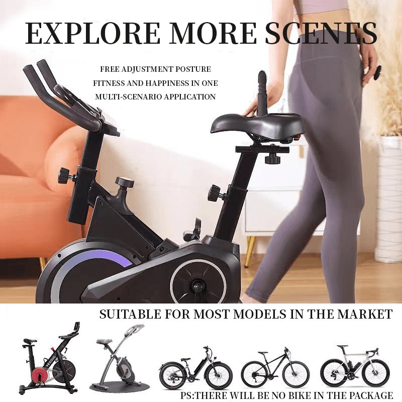 Black silicone bike saddle massager, photo 2