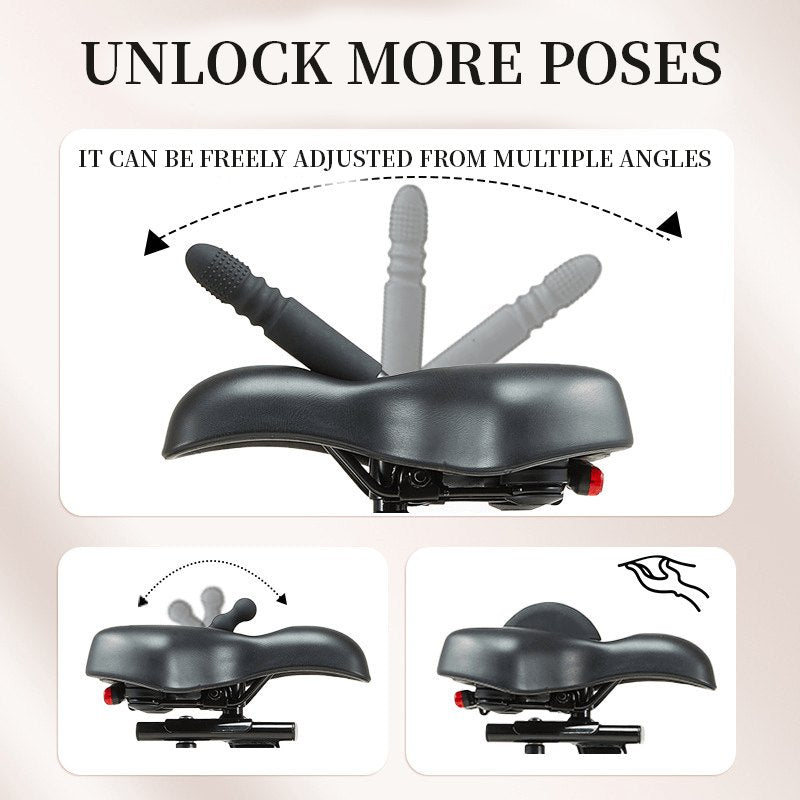 Black silicone bike saddle massager, photo 6