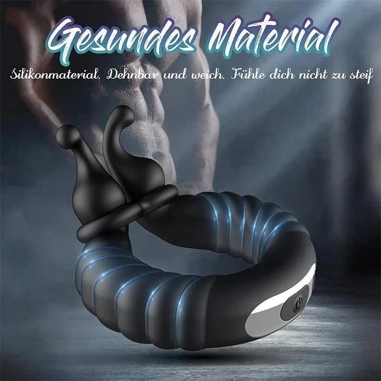 Black silicone vibrating cock ring, photo 6