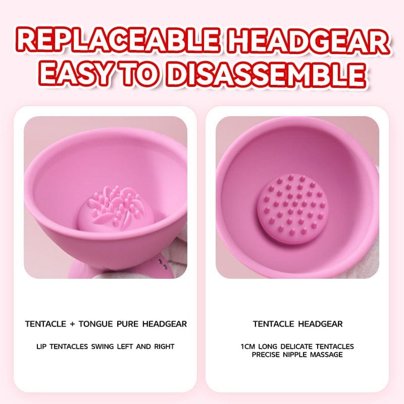 Pink vibrating breast massager cups with remote control, photo 3
