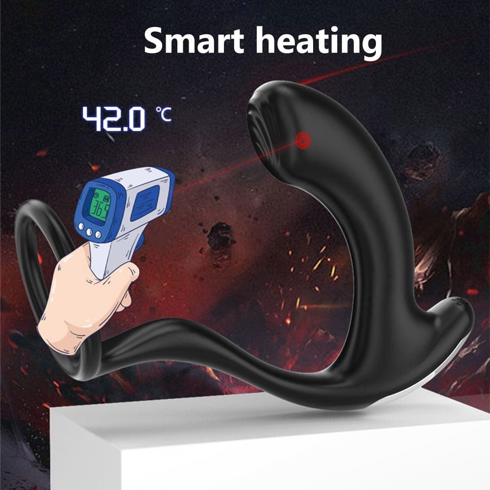 Black vibrating cock ring prostate massager, photo 4