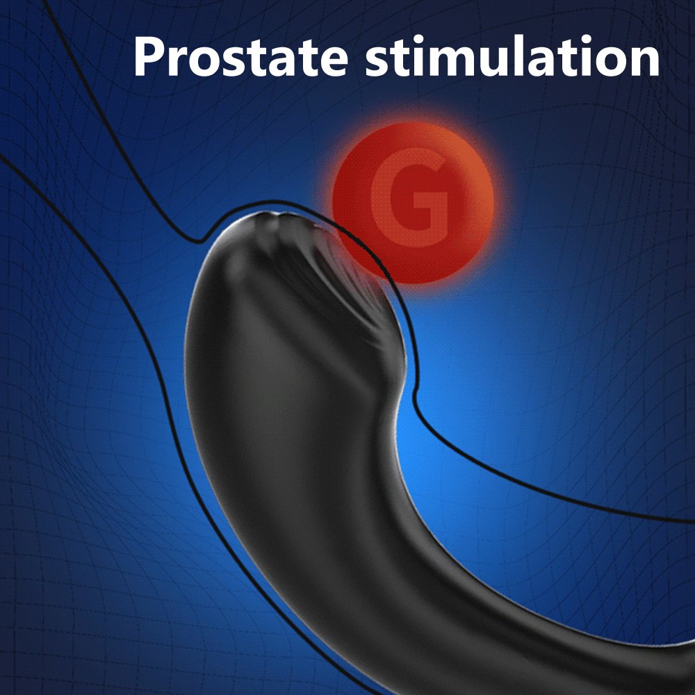 Black vibrating cock ring prostate massager, photo 6
