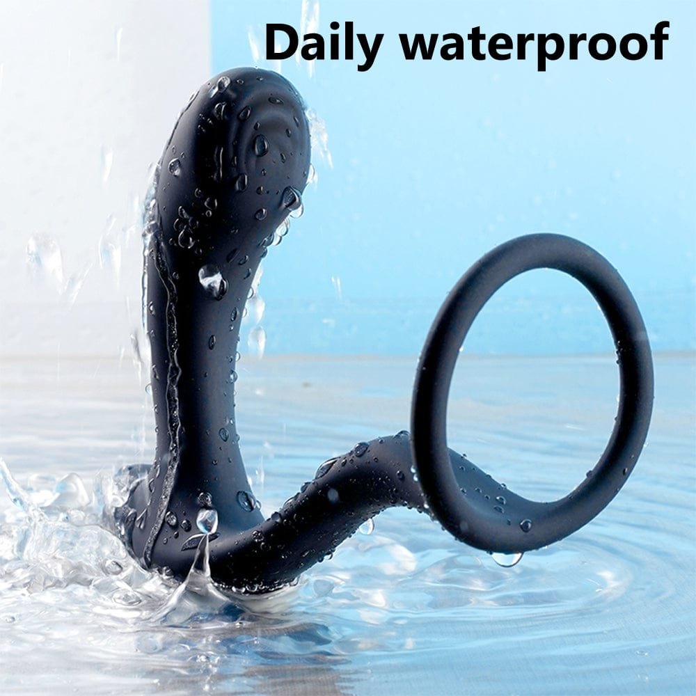 Black vibrating cock ring prostate massager, photo 9