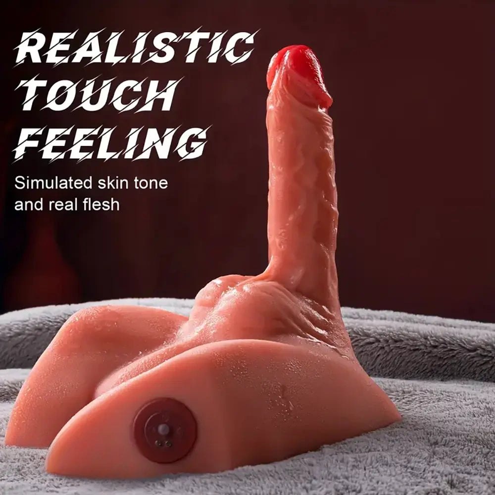 Flesh tone torso base vibrating dildo, photo 1