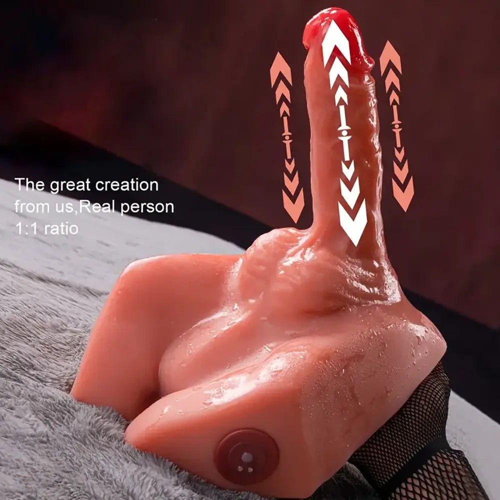 Flesh tone torso base vibrating dildo, photo 5