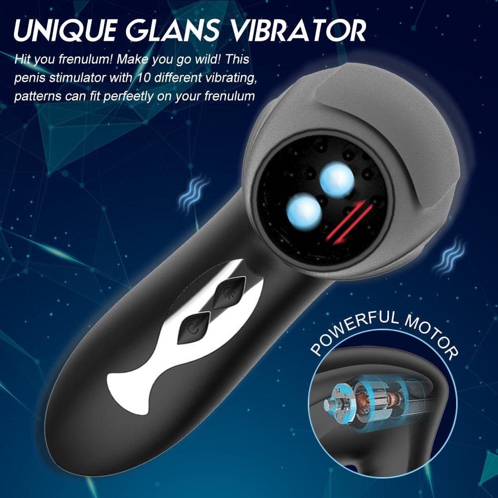 Black vibrating grip male masturbator, photo 3