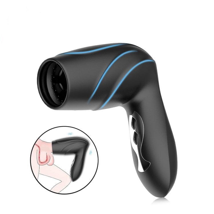 Black vibrating grip male masturbator, photo 5