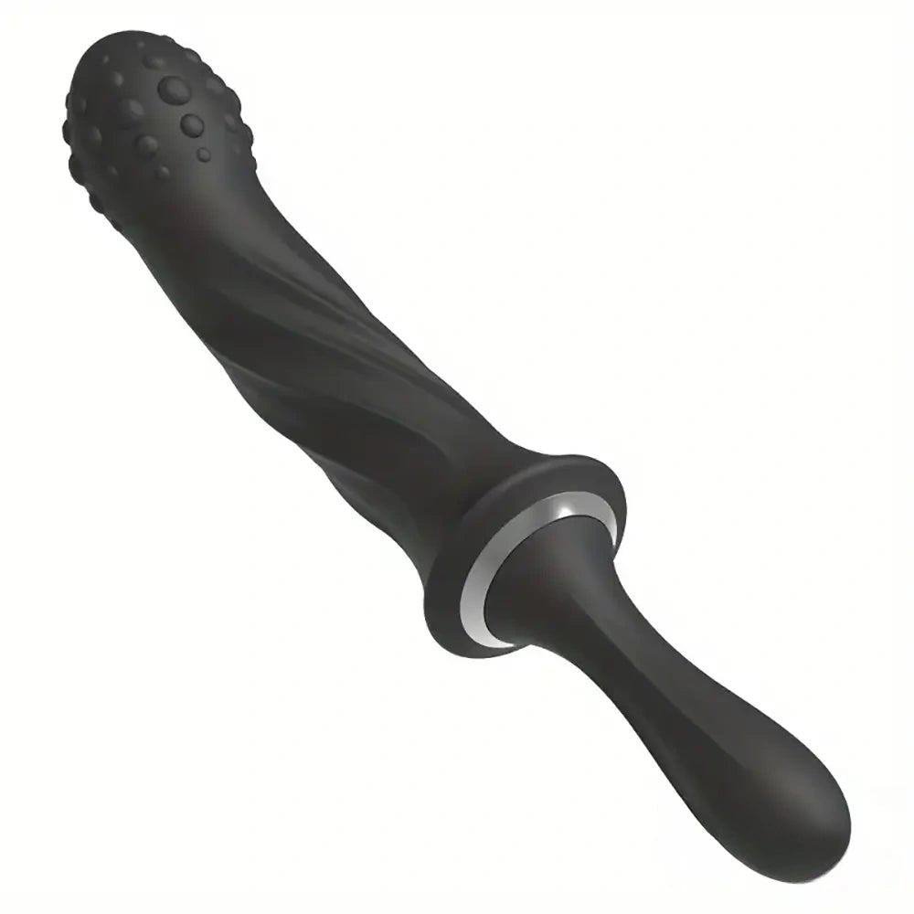 Vibrating silicone dildo with handle, photo 1