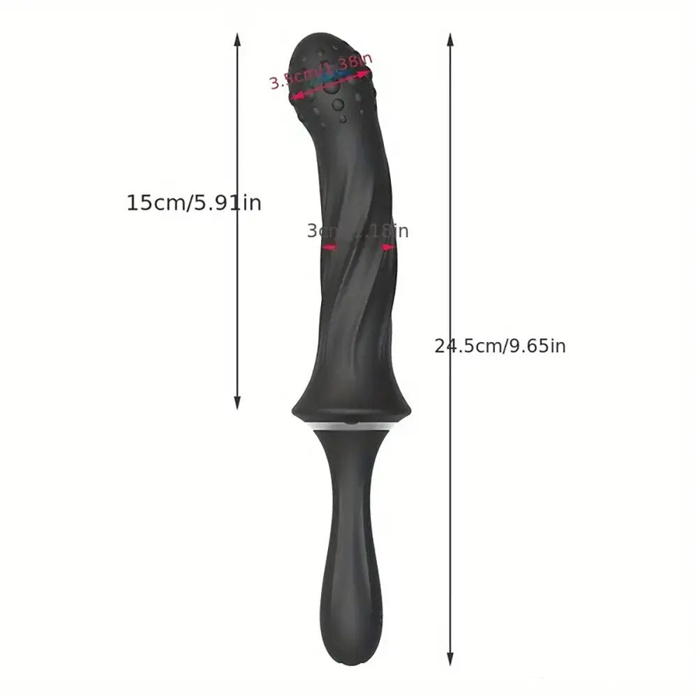 Vibrating silicone dildo with handle, photo 13