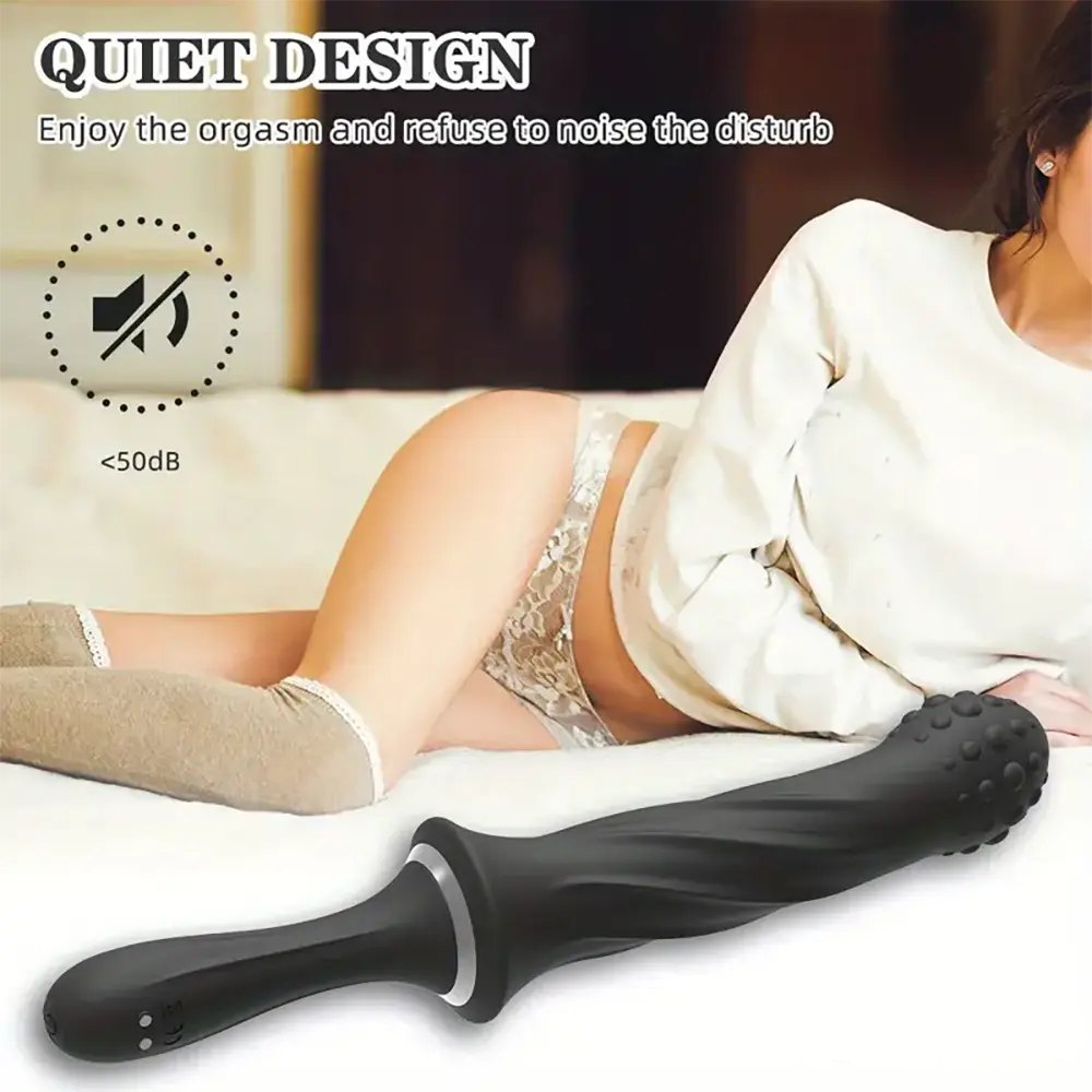 Vibrating silicone dildo with handle, photo 2