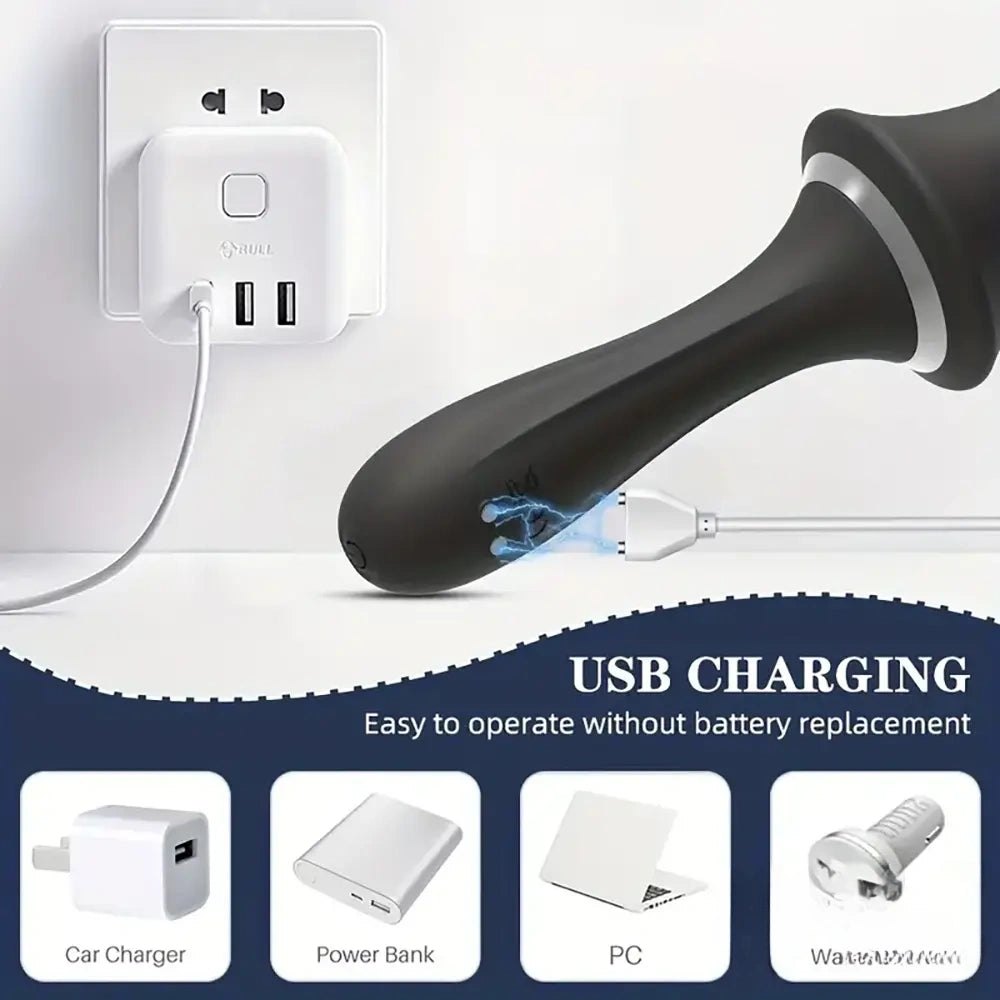 Vibrating silicone dildo with handle, photo 5