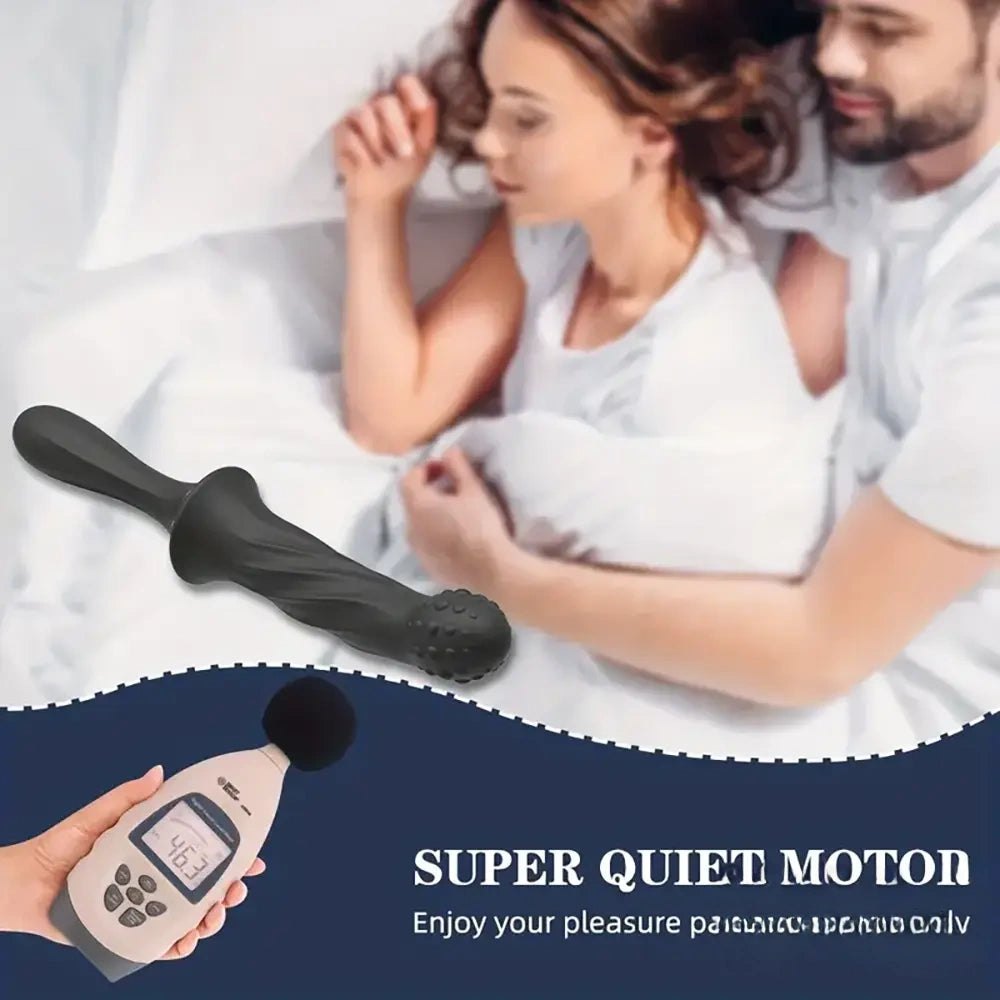 Vibrating silicone dildo with handle, photo 7