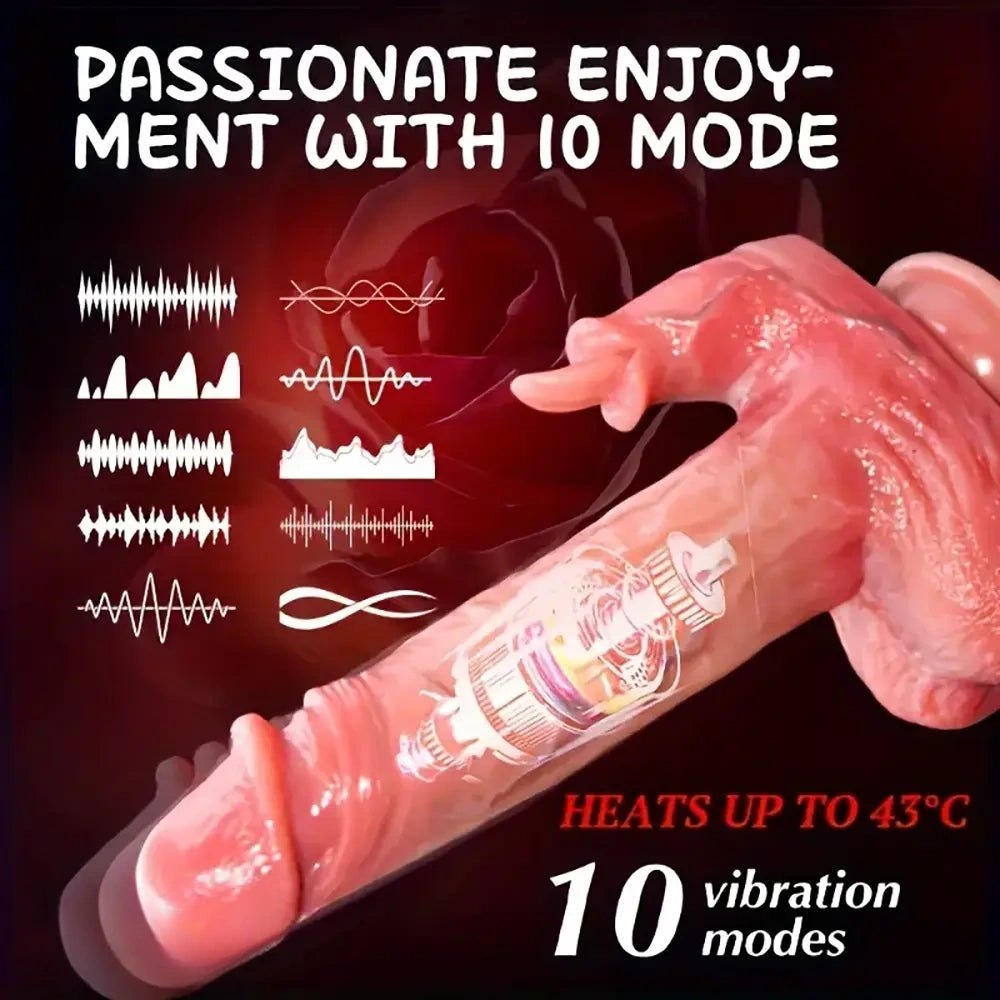 Flesh tone vibrating silicone dildo with remote control, photo 2