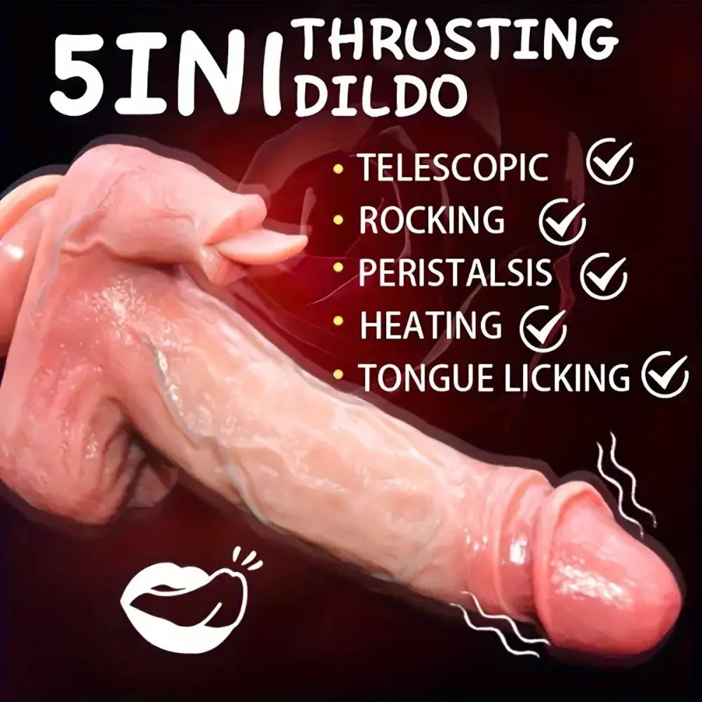 Flesh tone vibrating silicone dildo with remote control, photo 5