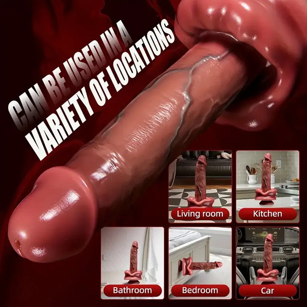 Flesh tone vibrating silicone dildo, photo 6