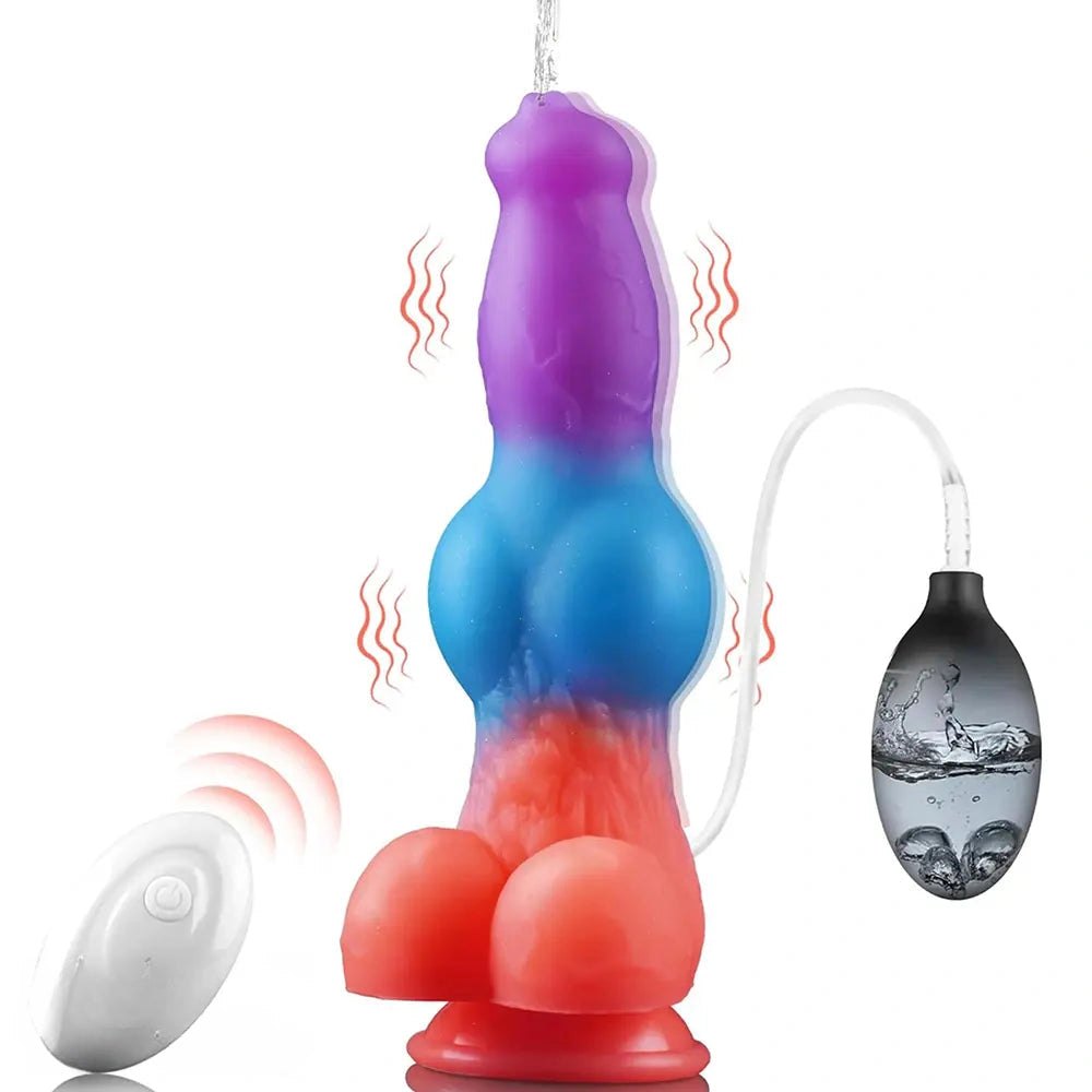Mixed gradient vibrating knot dildo, photo 1