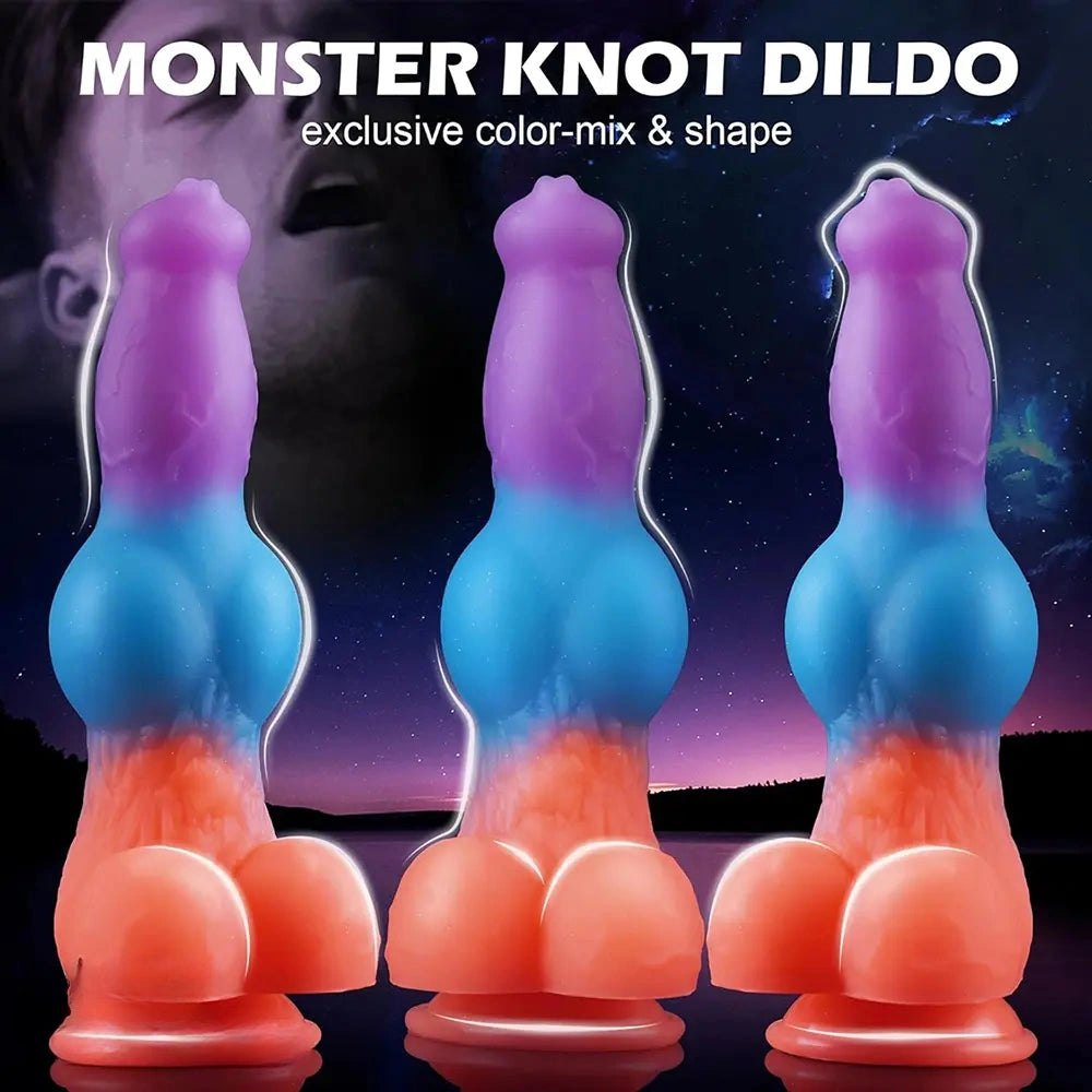 Mixed gradient vibrating knot dildo, photo 5