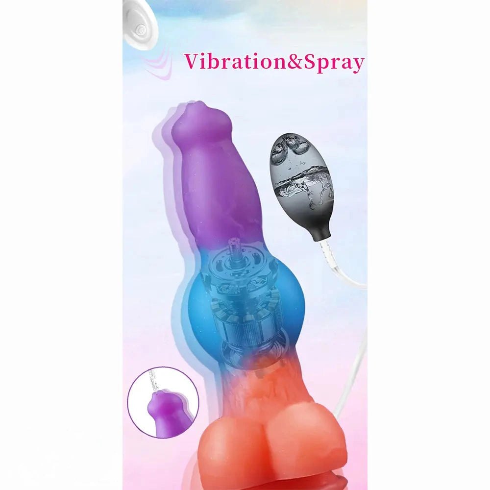 Mixed gradient vibrating knot dildo, photo 6