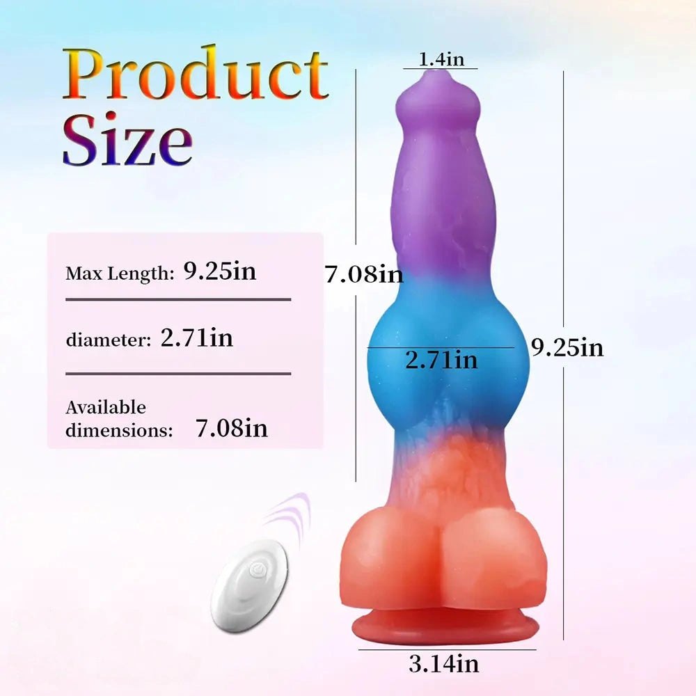 Mixed gradient vibrating knot dildo, photo 7