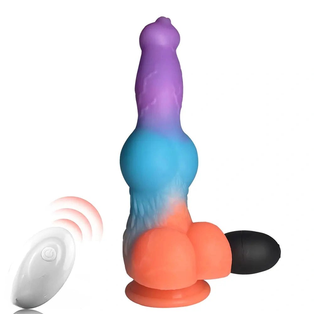 Mixed gradient vibrating knot dildo, photo 8
