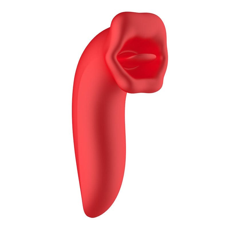 Red silicone rose clitoral stimulator, photo 8