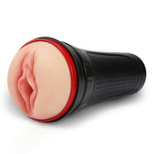 Black textured male masturbator cup, photo 1