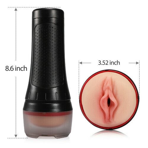 Black textured male masturbator cup, photo 4