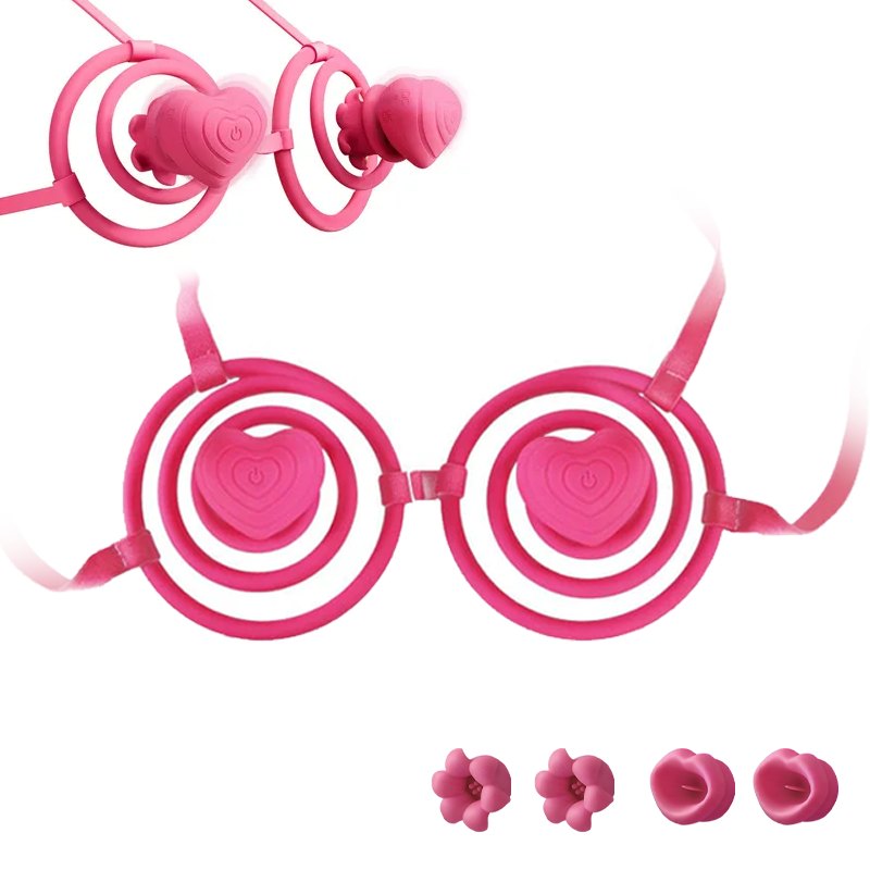 Wearable vibrating nipple clamp bra harness, photo 3