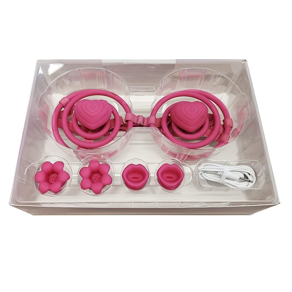 Wearable vibrating nipple clamp bra harness, photo 7