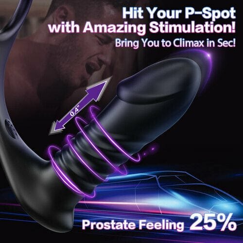 Silicone prostate massager cock ring, photo 4