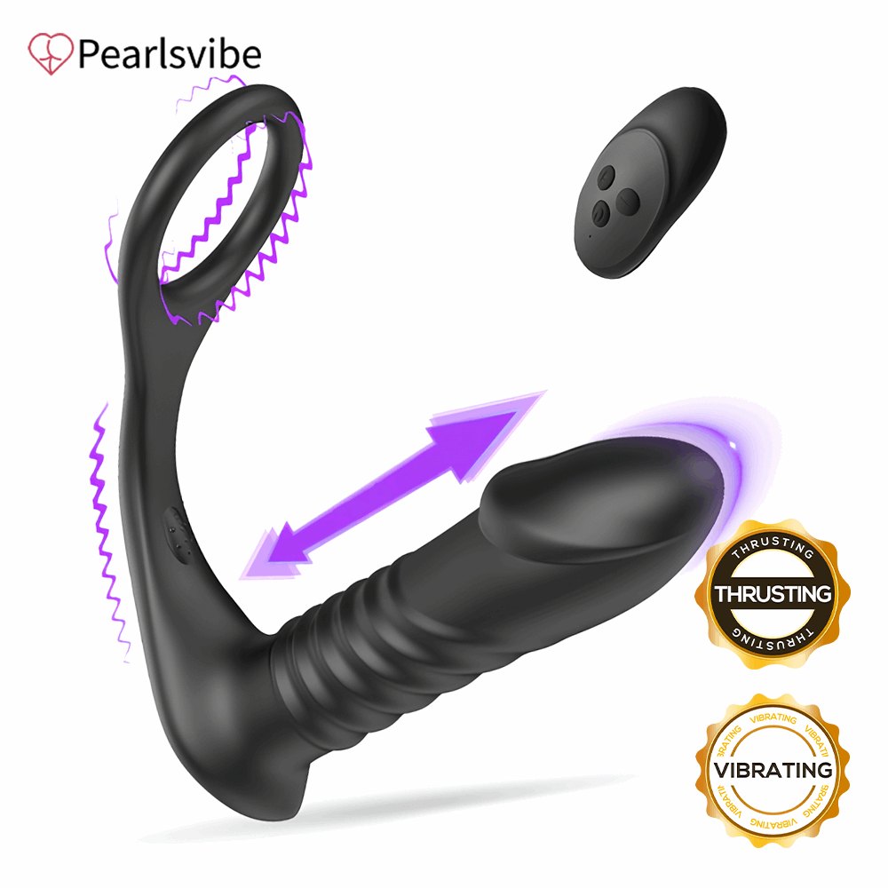 Silicone prostate massager cock ring, photo 8