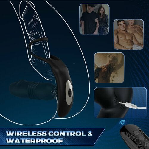 Silicone prostate massager with cock ring, photo 4