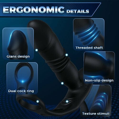 Silicone prostate massager with cock ring, photo 5